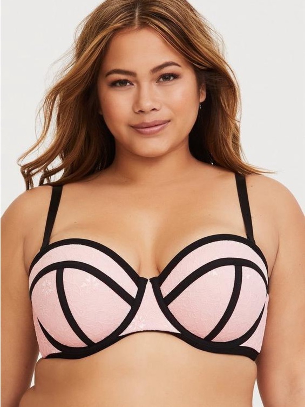 Torrid Bombshell Everyday Strapless Push-Up Bra Lotus Rich Black Size 42DD